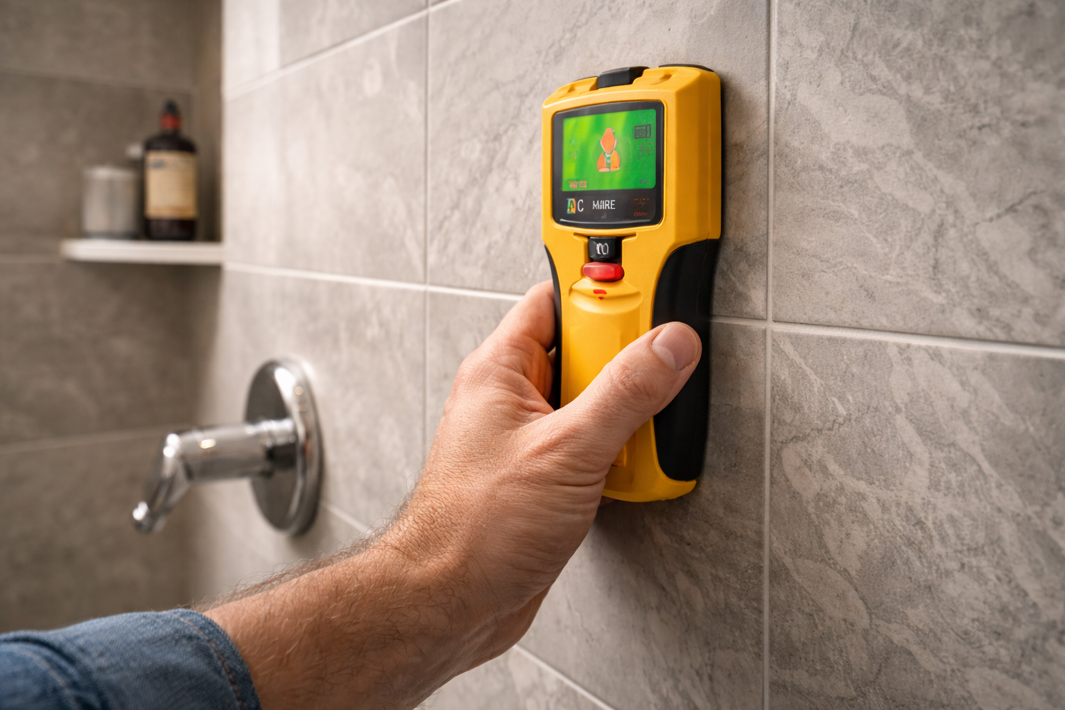 Rilevazione tubi pareti bagno