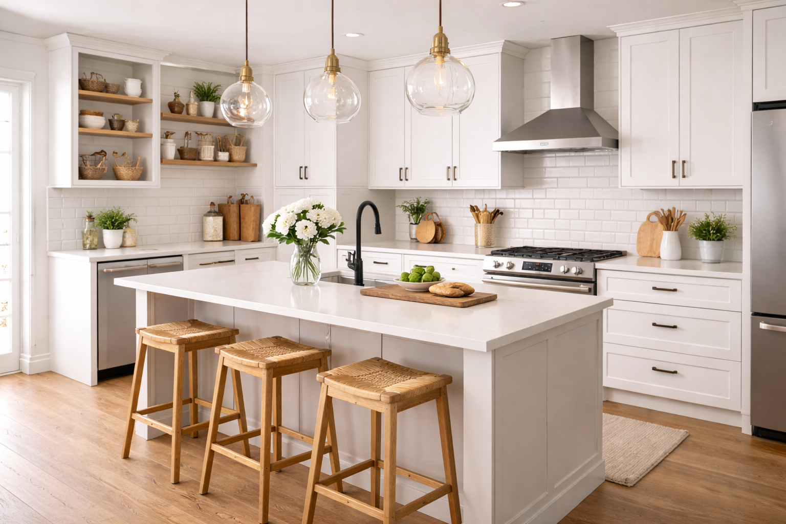 Cucina moderna bianca